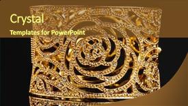  Presentation with awards banquet black and gold - Slides featuring beautiful golden bracelet on black background and a  colored foreground