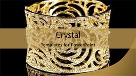  Presentation with black gold border vignette - Beautiful PPT theme featuring beautiful golden bracelet on black backdrop and a  colored foreground