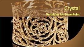  Presentation with wedding invitation black and gold - Audience pleasing PPT layouts consisting of beautiful golden bracelet on black backdrop and a  colored foreground