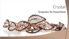 Presentation with stones - Slide deck consisting of golden bracelet with precious stones background and a white colored foreground