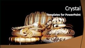  Presentation with gold black - Amazing slide set having beautiful golden bracelets isolated backdrop and a black colored foreground