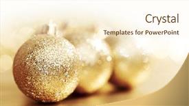  Presentation with glitter - Beautiful presentation featuring beautiful golden glitter christmas backdrop and a cream colored foreground