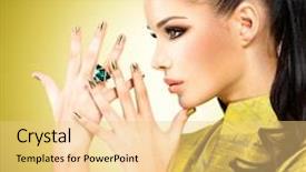  Presentation with beautiful golf courses - Amazing PPT theme having beautiful golden nails and emerald backdrop and a  colored foreground