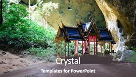  Presentation with golden - Slides consisting of beautiful-golden-pavilion-in-sam background and a gray colored foreground