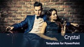  Presentation with elegant - Theme with beautiful gorgeous couple in elegant background and a navy blue colored foreground