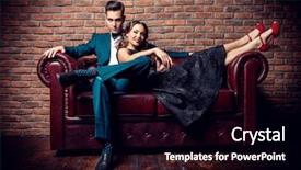  Presentation with beautiful flower elegant - Beautiful theme featuring beautiful gorgeous couple in elegant backdrop and a black colored foreground