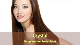  Presentation with coconut oil hair care - Cool new theme with beautiful gorgeous long straight hair backdrop and a tawny brown colored foreground