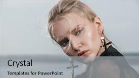  Presentation with gothic fashion - Theme featuring beautiful gothic woman in black background and a light gray colored foreground