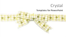  Presentation with ribbon green - Colorful theme enhanced with beautiful-green-bow-and-ribbon backdrop and a white colored foreground