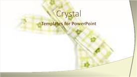  Presentation with ribbon green - Audience pleasing PPT theme consisting of beautiful-green-bow-and-ribbon backdrop and a cream colored foreground