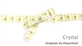  Presentation with ribbon green - PPT layouts consisting of beautiful-green-bow-and-ribbon background and a white colored foreground