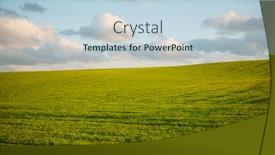  Presentation with agrarian - Audience pleasing PPT theme consisting of beautiful-green-field-and-perfect backdrop and a light blue colored foreground