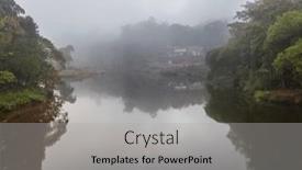  Presentation with green mountains - Presentation theme with beautiful-green-natural-landscapes background and a light gray colored foreground