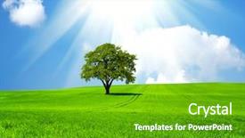  Presentation with green planet - Audience pleasing presentation consisting of beautiful green planet backdrop and a shamrock green colored foreground