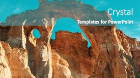  Presentation with utah - Presentation with beautiful-grosvenor-arch-in-utah background and a teal colored foreground