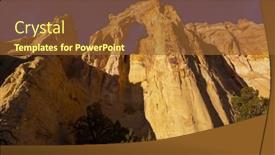  Presentation with utah - PPT layouts having beautiful-grosvenor-arch-in-utah background and a tawny brown colored foreground
