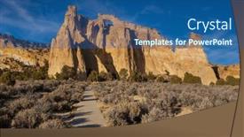  Presentation with utah - PPT layouts enhanced with beautiful-grosvenor-arch-in-utah background and a ocean colored foreground