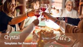  Presentation with women - Theme having beautiful-group-of-women-smiling background and a red colored foreground