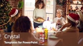  Presentation with beautiful black women smiling - Slides featuring beautiful-group-of-women-smiling background and a tawny brown colored foreground