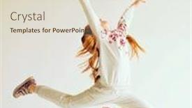  Presentation with sportswear - Amazing theme having beautiful-gymnast-girl-in-grey backdrop and a lemonade colored foreground