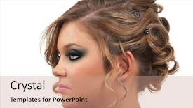  Presentation with hair - Cool new PPT layouts with beautiful hair do and smokey backdrop and a  colored foreground