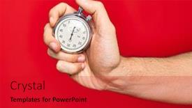  Presentation with red - Colorful slide set enhanced with beautiful-hand-of-man-holding backdrop and a crimson colored foreground