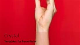  Presentation with fingers - Audience pleasing presentation design consisting of beautiful-hand-of-man-showing backdrop and a black colored foreground