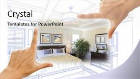  Presentation with custom - PPT layouts enhanced with beautiful hands framing custom bedroom background and a white colored foreground