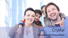  Presentation with 3 family member - Presentation theme featuring red electrical cable isolated on a white background background and a lemonade colored foreground
