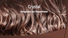  Presentation with curly hair - Amazing PPT theme having beautiful healthy dark brown curly backdrop and a  colored foreground