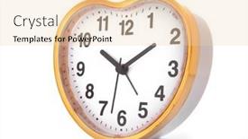 Presentation with alarm - Theme featuring beautiful-heart-alarm-clock background and a lemonade colored foreground