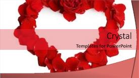  Presentation with white rose - Beautiful PPT layouts featuring beautiful heart of red rose backdrop and a red colored foreground