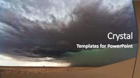  Presentation with weather storm - Beautiful PPT theme featuring beautiful heavy weather landscape backdrop and a dark gray colored foreground