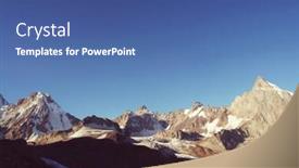  Presentation with mountain - Colorful theme enhanced with beautiful-high-mountain-in-pamir backdrop and a ocean colored foreground