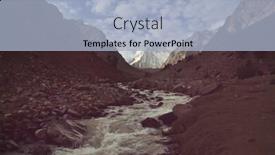  Presentation with mountain - Beautiful PPT theme featuring beautiful-high-mountain-in-pamir backdrop and a light blue colored foreground