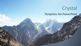  Presentation with mountain - Slide deck consisting of beautiful-high-mountain-in-pamir background and a sky blue colored foreground