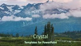  Presentation with states - Presentation theme featuring beautiful-high-mountains-in-alaska background and a tawny brown colored foreground