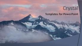  Presentation with united - Presentation theme having beautiful-high-mountains-in-alaska background and a coral colored foreground