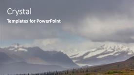  Presentation with states - PPT theme enhanced with beautiful-high-mountains-in-alaska background and a gray colored foreground