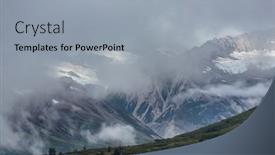  Presentation with states - Presentation design enhanced with beautiful-high-mountains-in-alaska background and a light gray colored foreground