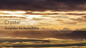  Presentation with states - Presentation theme featuring beautiful-high-mountains-in-alaska background and a yellow colored foreground