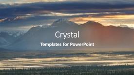  Presentation with states - Presentation theme consisting of beautiful-high-mountains-in-alaska background and a gray colored foreground