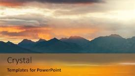  Presentation with states - Theme with beautiful-high-mountains-in-alaska background and a gold colored foreground