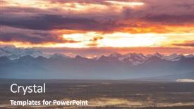  Presentation with states - Theme having beautiful-high-mountains-in-alaska background and a tawny brown colored foreground