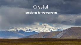  Presentation with united - PPT theme having beautiful-high-mountains-in-alaska background and a gray colored foreground