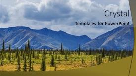  Presentation with united - PPT theme with beautiful-high-mountains-in-alaska background and a light blue colored foreground