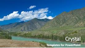  Presentation with mountains - Slide deck featuring beautiful highland landscape russia siberia background and a tawny brown colored foreground