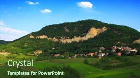  Presentation with hill - Amazing slides having beautiful-hill-landscape-in-northern backdrop and a tawny brown colored foreground