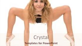  Presentation with hip hop - Audience pleasing PPT layouts consisting of beautiful hip-hop dancer against a white background backdrop and a lemonade colored foreground