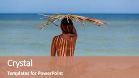  Presentation with model persia kuno - Presentation consisting of beautiful hispanic brunette model enjoying background and a coral colored foreground